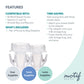 Motif Medical, Pump-To-Bag Adapters, Compatible With All Motif Breast Pumps Clear