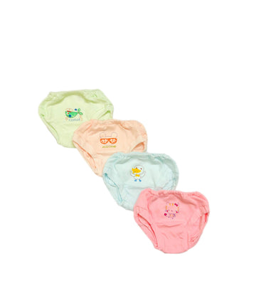 Heartbury Baby Boys And Baby Girls 100% Organic Cotton Underwear/Rompers/Briefs/PantyMulticolor (01 Year, Baby Girls (Pack Of 