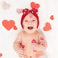 Red Pink Heart Baby Bow Headbands Sequin Bows Glitter Hair Bow For Girts Toddler Red Pink Baby Headband Bows 6-24 Months.(Fd104)