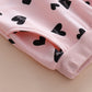 Cm C&M Wodro Toddler Girls Clothing Sets Valentine Fashion Sweatshirts Baby Fall Winter Outfits Heart Print Top And Pants(Red,3-