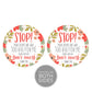 Canopy Street Stylish Floral Stop! Don'T Touch Baby Car Seat Sign/Modern Illustrated Baby Stroller Germ Tag