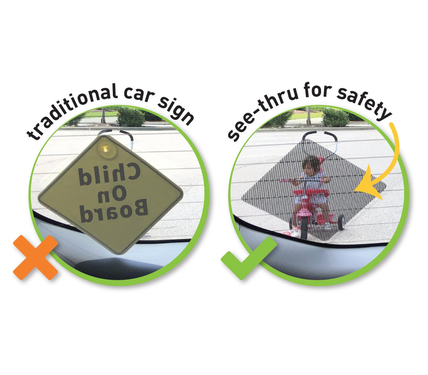 Ethan & Emma Baby On Board Sticker For Cars - See-Thru Safety Stickers - Unobstructed View, Removable And Will Not Fade - Stays