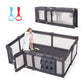 Baby Playpen,47x47 Foldable Playpen for Babies and Toddlers,Large Play Pen with Zipper Door,Baby Play Pen Play Area(Light Khaki)