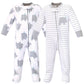 Hudson Baby Unisex Baby Fleece Sleep And Play, Elephants, 0-3 Months