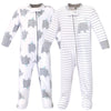 Hudson Baby Unisex Baby Fleece Sleep And Play, Elephants, 0-3 Months