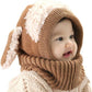 Baby Girls Boys Winter Hat Scarf Earflap Hood Scarves Caps (Brown)