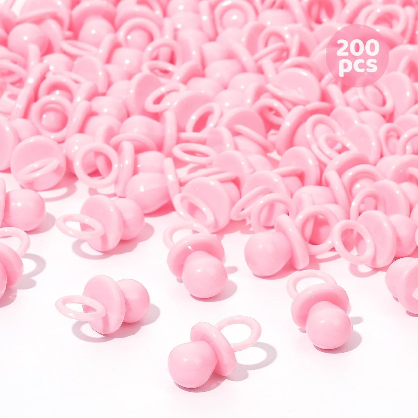 200 Mini Pacifiers Baby Shower Game Girl, 0.86 Plastic Pacifiers Baby Shower Game, Bulk Baby Shower Pacifiers For Gender Reveal