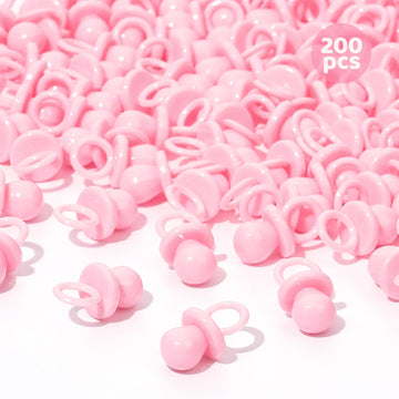 200 Mini Pacifiers Baby Shower Game Girl, 0.86 Plastic Pacifiers Baby Shower Game, Bulk Baby Shower Pacifiers For Gender Reveal