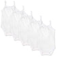 Honestbaby 5-Pack Organic Cotton Cami Bodysuits, Bright White, Preemie