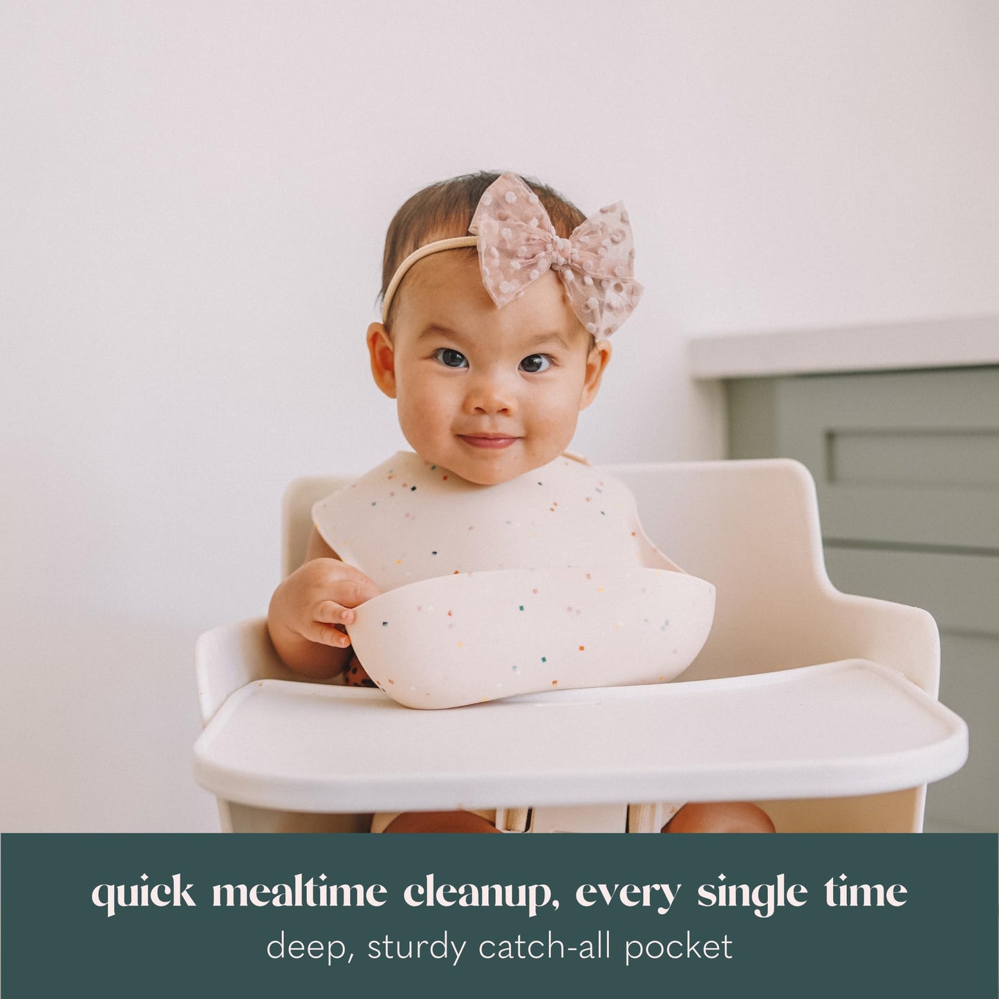 Ava + Oliver Waterproof Silicone Bib Set With Adjustable Neck Closure - Durable Silicone Bibs For Babies - Set Of 2 (Coconut Con