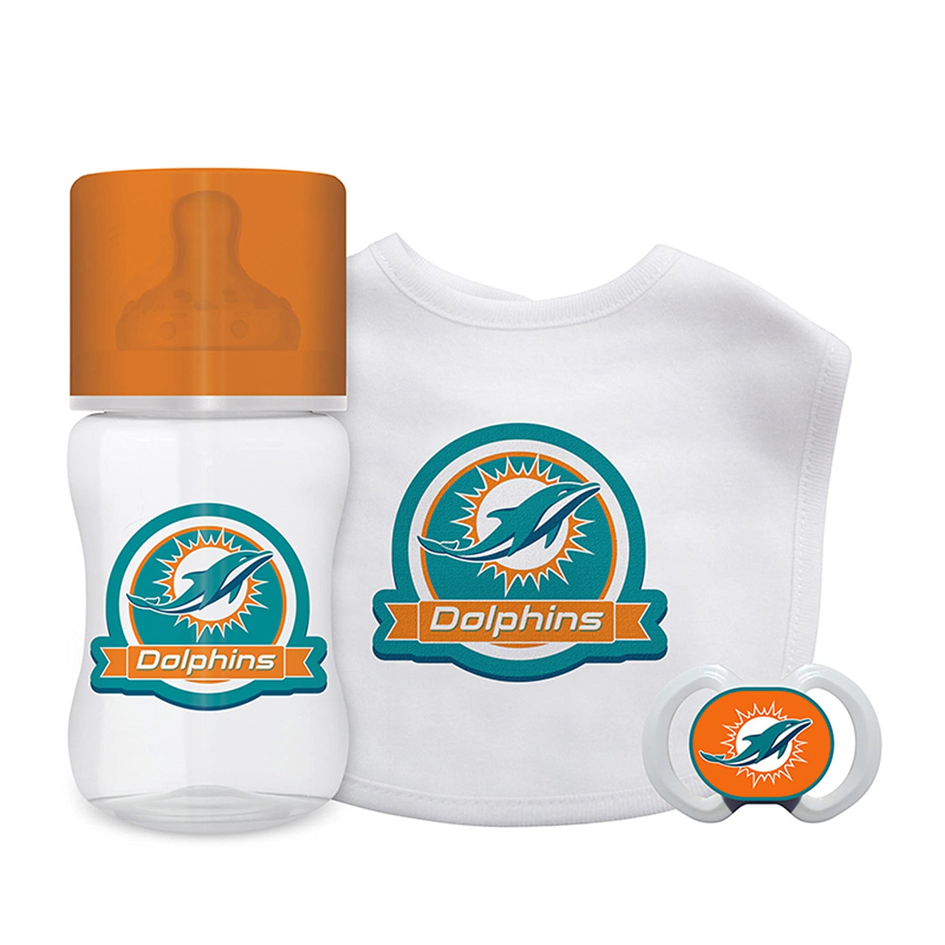 BabyFanatic 3 Piece Gift Set - NFL Miami Dolphins - Officially Licensed Baby Apparel