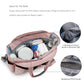 Lmbabter Diaper Bag Tote With Changing Station Upgrade Multi-Function Baby Bag With Adjustable Shoulder Strap (Pink)