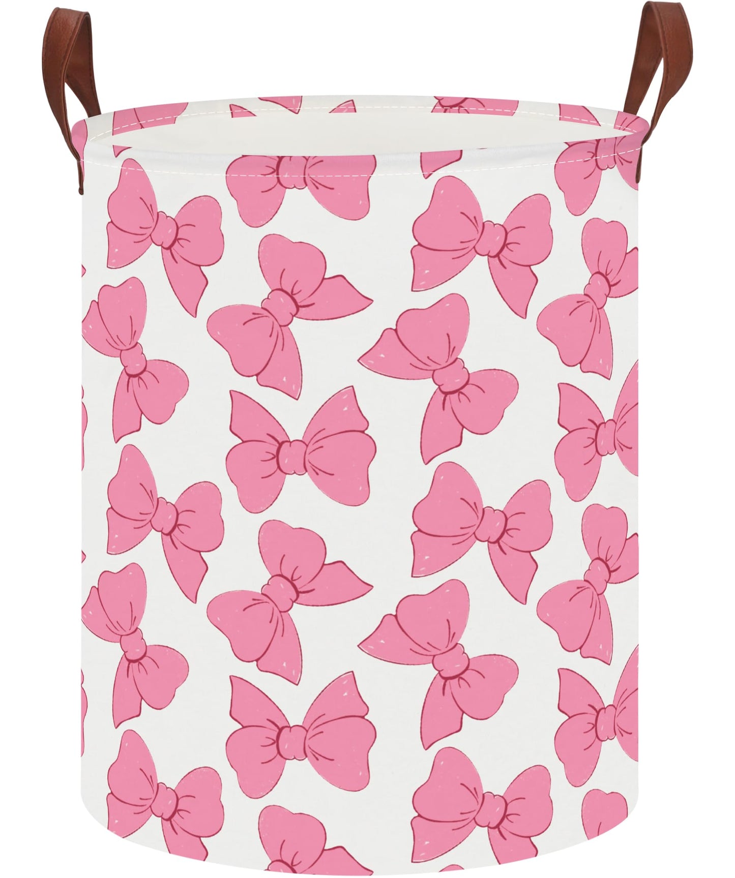 CLOCOR Large Laundry Basket,Waterproof Nursery Hamper,Collapsible Fabric Storage Container,Toys Bin,Room Decor,Gift Basket(Pink 