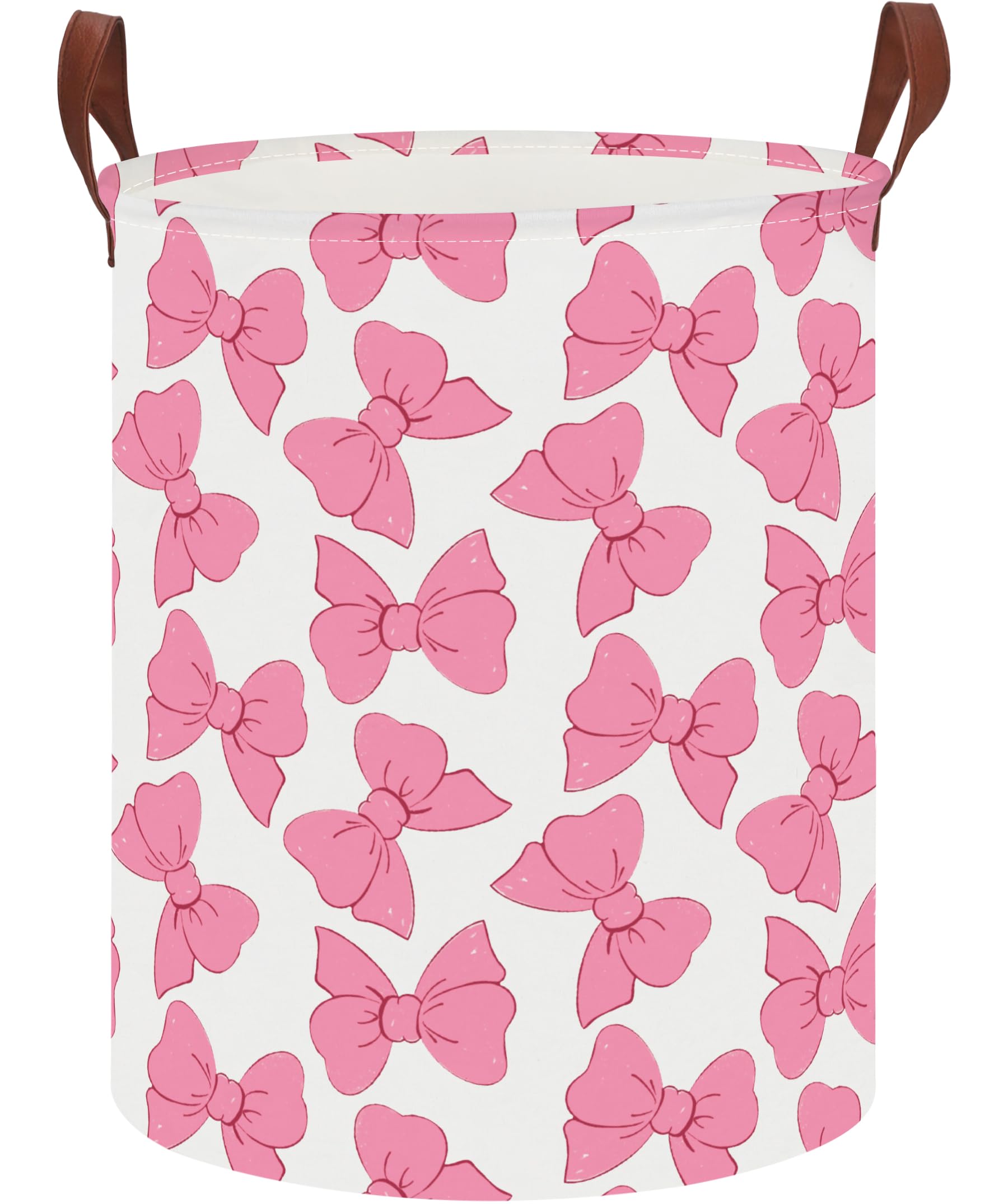 CLOCOR Large Laundry Basket,Waterproof Nursery Hamper,Collapsible Fabric Storage Container,Toys Bin,Room Decor,Gift Basket(Pink 