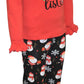 Unique Baby Girls Little Miss Nice List Christmas Pant Set (4T, Black Santa)