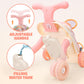 TOY Life 3 in 1 Baby Push Walker and Activity Center for Girl, Sit to Stand Walker for Babies 6-12 Months, Walking Toys with Mus