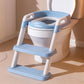 Baybee Western Toilet Potty Seat For Kids, Baby Potty Training Plastic Seat Chair With Ladder, Adjustable Step Height, Cushion S