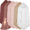 Peryiter 6 Pcs Muslin Hooded Baby Towels, 32x 32 Cotton Newborn Bath Towel Muslin Infant Baby Blankets Absorbent Unisex Newborn 