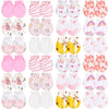 Geyoga 24 Pairs Newborn Baby Mittens No Scratch Mittens Soft Elastic Infant Baby Gloves for 0-6 Months Boy Girl(Flower)