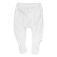 Honestbaby Unisex Baby 3-Pack Footed Roomy Fit Pull On Bottoms 100% Organic Cotton For Infant Boys, Girls, Pants, Bright White,