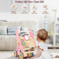 Wooden Baby Walker with Wheels, Baby Push Walkers for Girls 6-12 Months, Push Toys 1 Year Old Girl Small Size