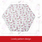 Hexagon Playpen Mat, Floral Print Baby Playmat Fits Regalo Portable Play Yard 48 Inch, Six Pannel Playpen Kids Tent Mat Hexagon