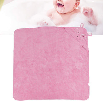 UBERSWEET Put On/Off Easily Cute Baby Bath Washcloths, Hooded Highly Absorbent Kids Bath Towel, for Baby Kids(Brown Kitten) |||