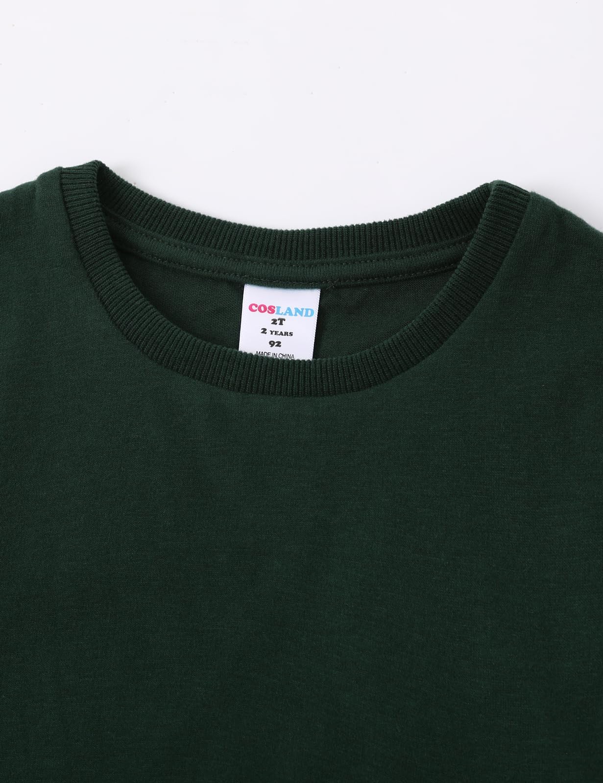 Cosland Green Toddler Shirt Cotton T Shirt, Green, 3T
