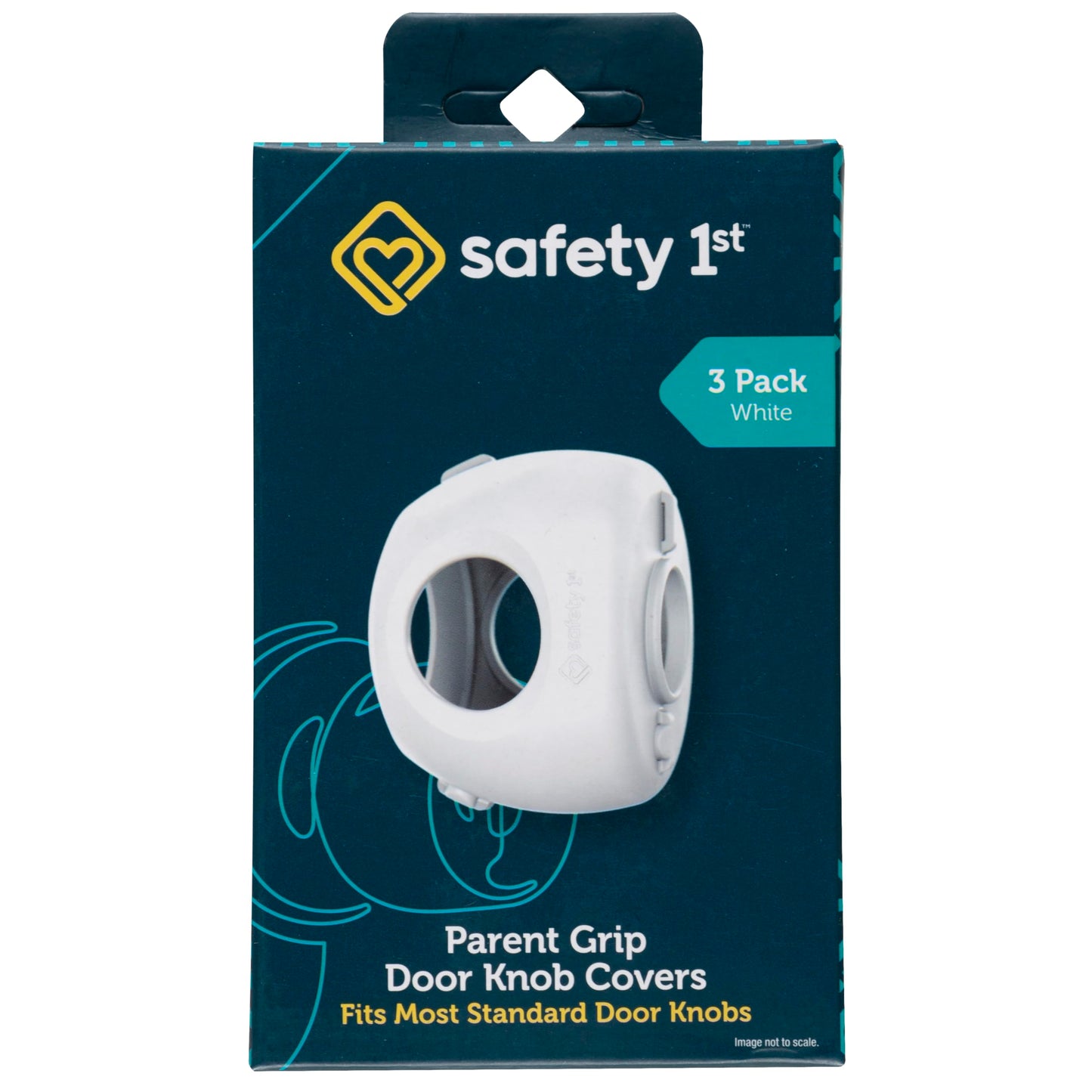 Safety 1st Parent Grip Door Knob Covers, White, One Size (Pack of 3)