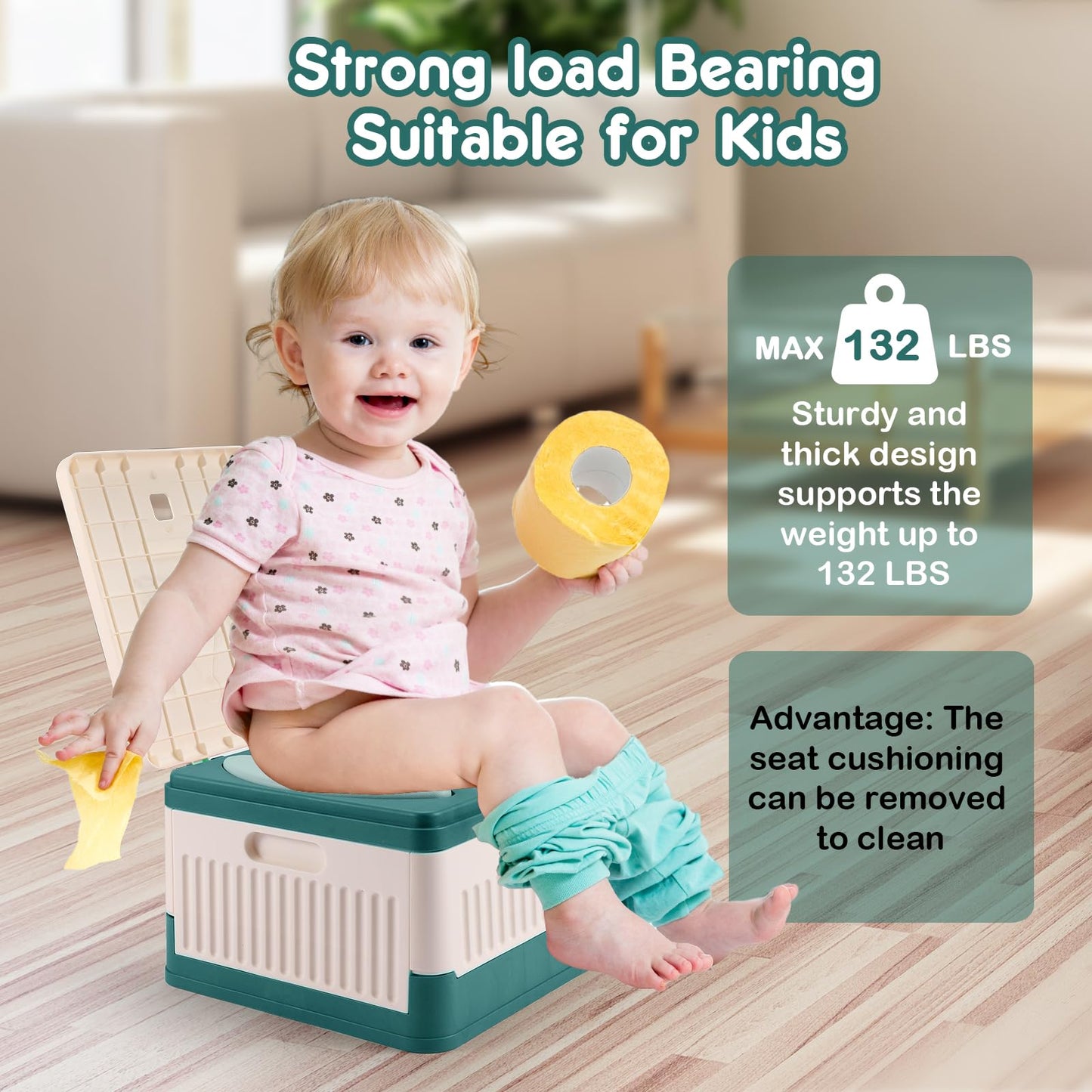 Wesketch Portable Foldable Potty Seat For Toddler, Foldable Travel Potty Training Toilet Seat For Kids, Emergency Toilet For Car