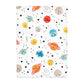 Hudson Baby Unisex Baby Cotton Flannel Burp Cloths, Happy Planets 4 Pack, One Size
