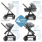 Mompush Meteor2 Baby Stroller 2-In-1 With Bassinet Mode, Compatible With Infant Car Seat Adapter Included, Full-Size Bassinet St