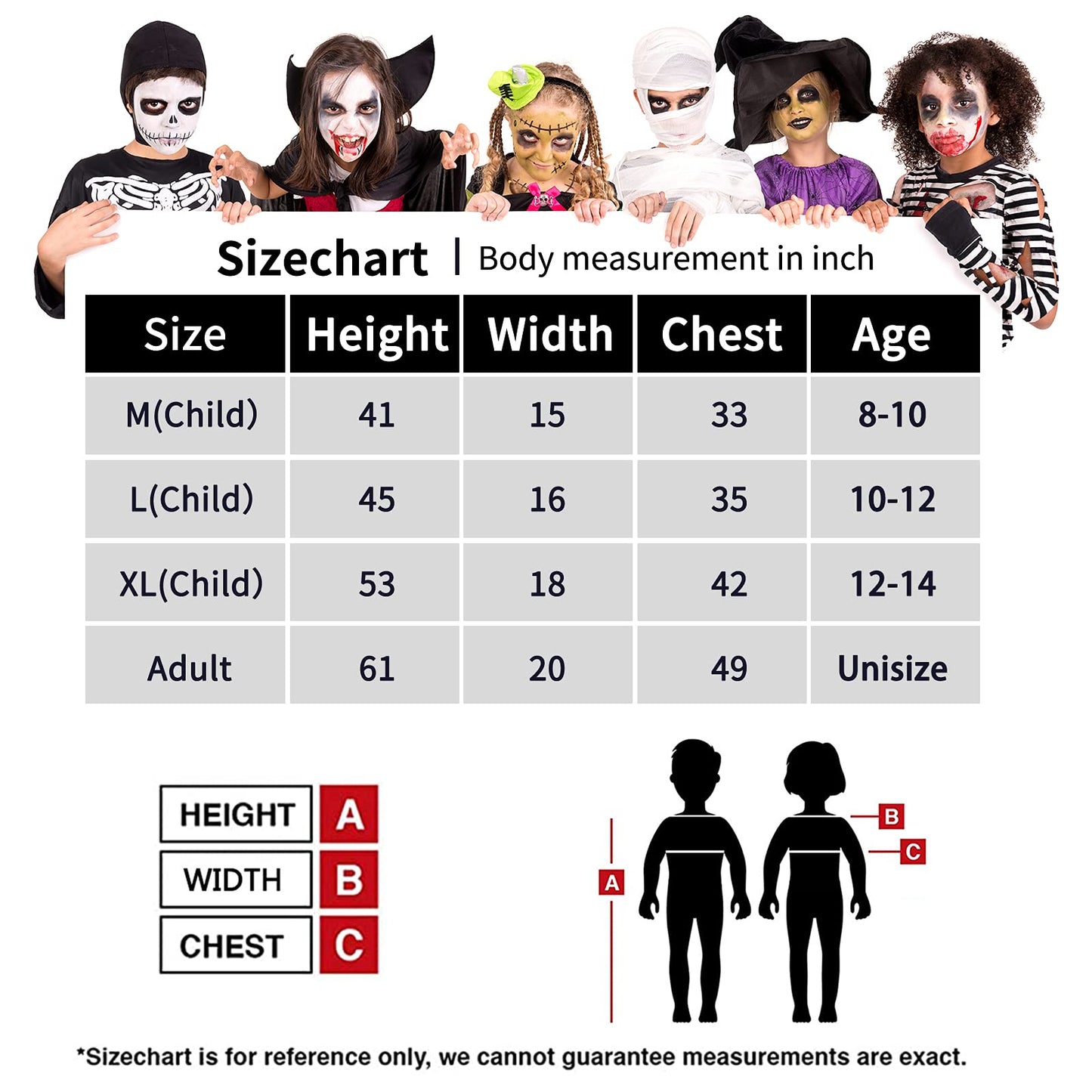 Grim Reaper Halloween Costume With Glowing Red Eyes For Kids, Scythe Included(X-Large)