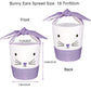 4 Pack Easter Bunny Basket Bags Gift Basket Easter Bag Bunny Ear Bag Tote Bag For Egg Hunting Candy And Gifts Carry Bucket (East