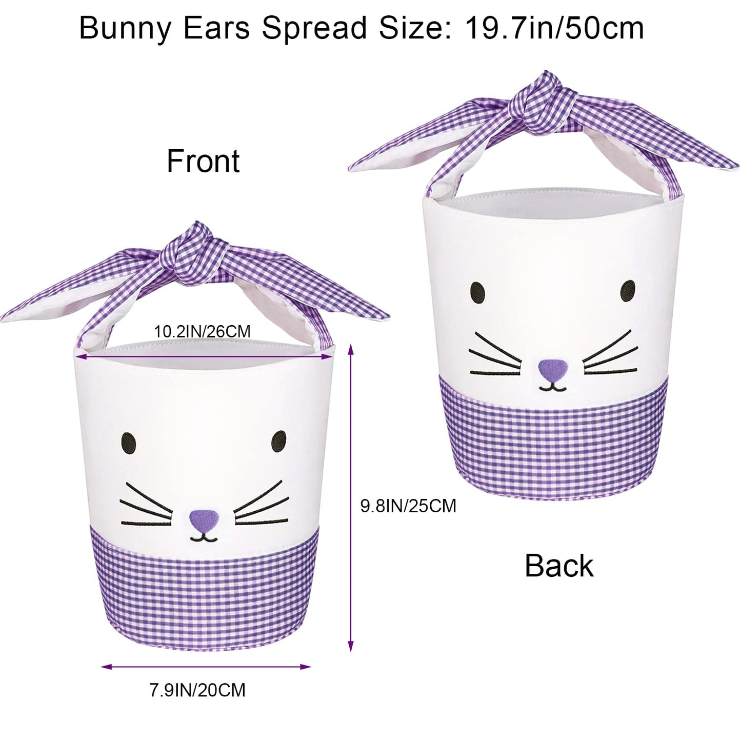 4 Pack Easter Bunny Basket Bags Gift Basket Easter Bag Bunny Ear Bag Tote Bag For Egg Hunting Candy And Gifts Carry Bucket (East