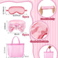 Sintuff 24 Pcs Sleepover Party Supplies For Girls 6 Spa Party Robes 6 Tote Bags 6 Headbands 6 Spa Masks(Size 12,Pink)
