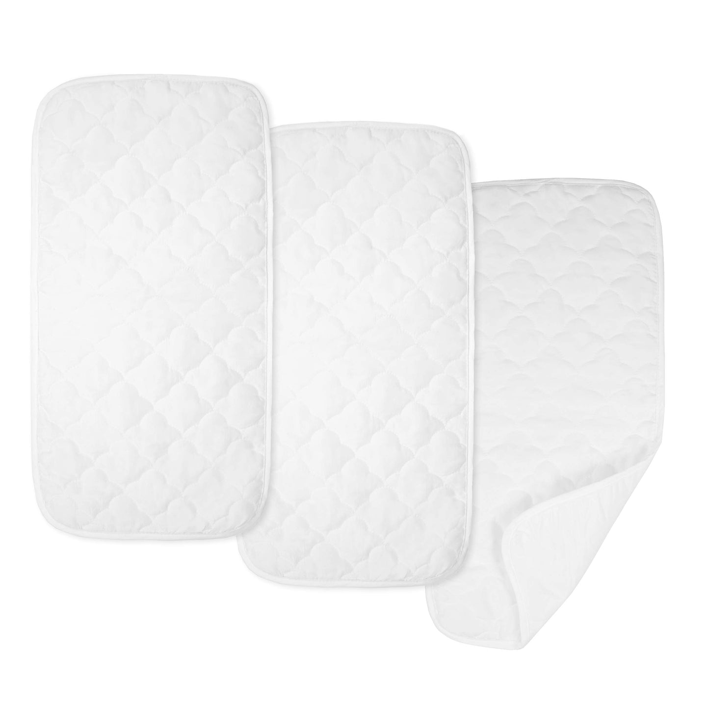 TL Care Ultra Soft Quilted Waterproof Changing Table Pad Liners, 11.5 x 23 3Count