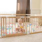 Ggf Wooden Baby Playpen -95 * 55 * 24 In, Large Wood Gate Playpen For Babies And Toddlers, Baby Fence Play Yard With Door For Ki