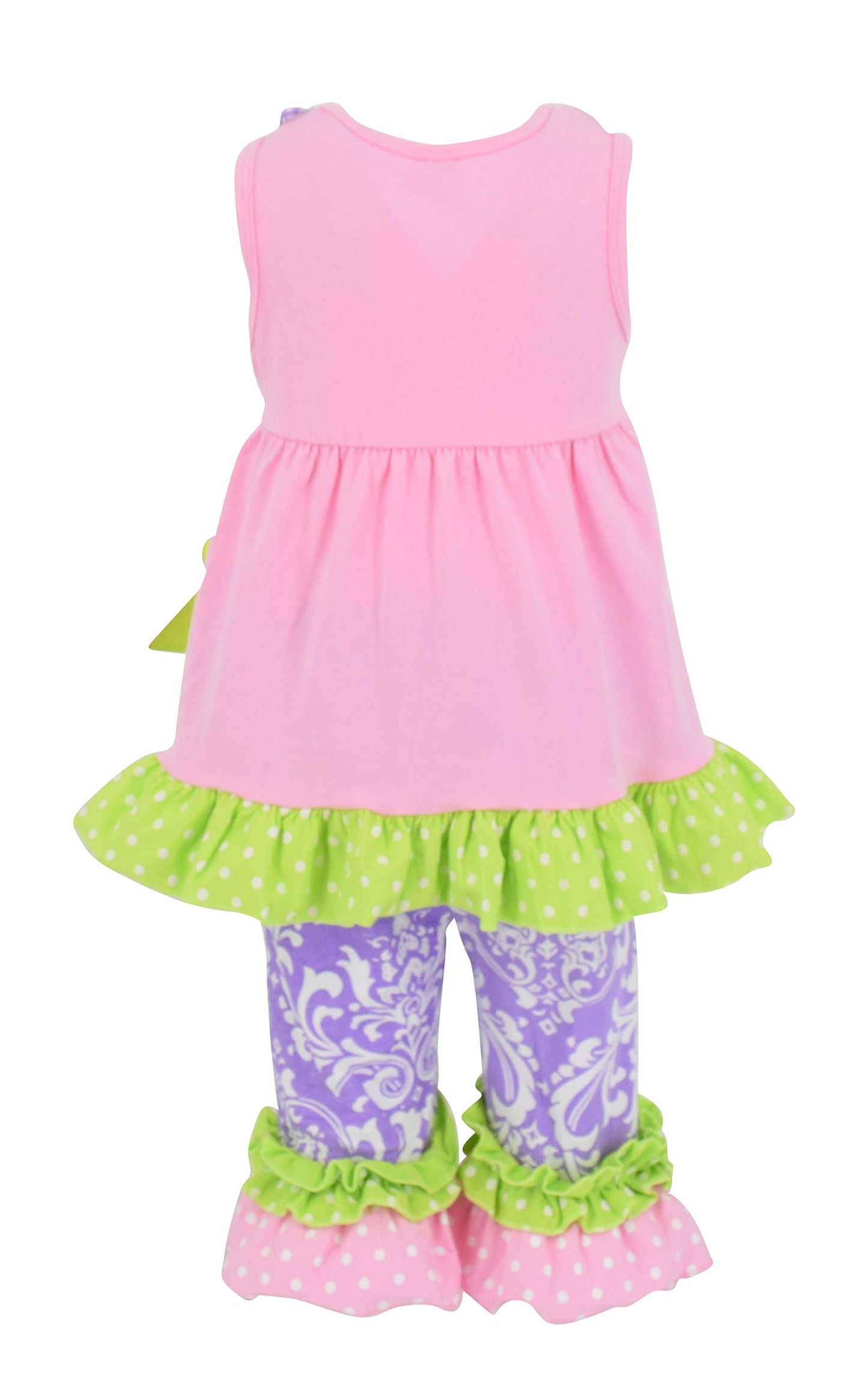 Unique Baby Girls Damask Easter Outfit Toddler Girl, Toddler Easter Outfit Girl, Toddler Girl Easter Outfit (4T/M, Pink)