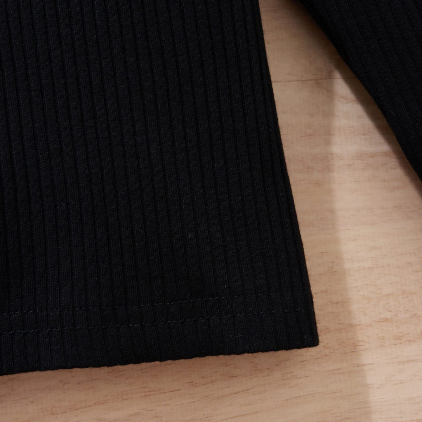 Kupretty Toddler Baby Girl Fall Winter Clothes Solid Knit Ruffle Pullover Tops Corduroy Mini Skirts Outfits ( W Black Tops Brown