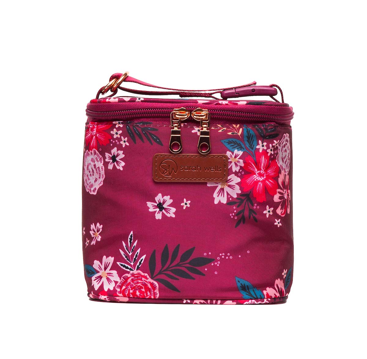 Sarah Wells Cold Gold Breastmilk Cooler Bag with Ice Pack (Berry Bloom)