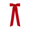 Wee Ones Girls' Mini Grosgrain Bowtie with Knot Wrap and Stream Tails, 8 Streamer, Red