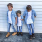 Honganda Fashion Kids Toddler Baby Boy Girl Adjustable Sleeve Denim Shirt Tops Blouse (Denim, 6-12 Months)