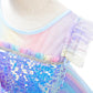 Dressy Daisy Unicorn Birthday Rainbow Tulle Dress Princess Costume Fancy Party Outfit For Toddler Girls Size 4T 5T