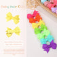 48Pcs Oaoleer Fully Lined Hair Clips And Bows For Baby Girls, Infants & Toddlers - Tiny Alligator Clips In 24 Color Pairs (Style