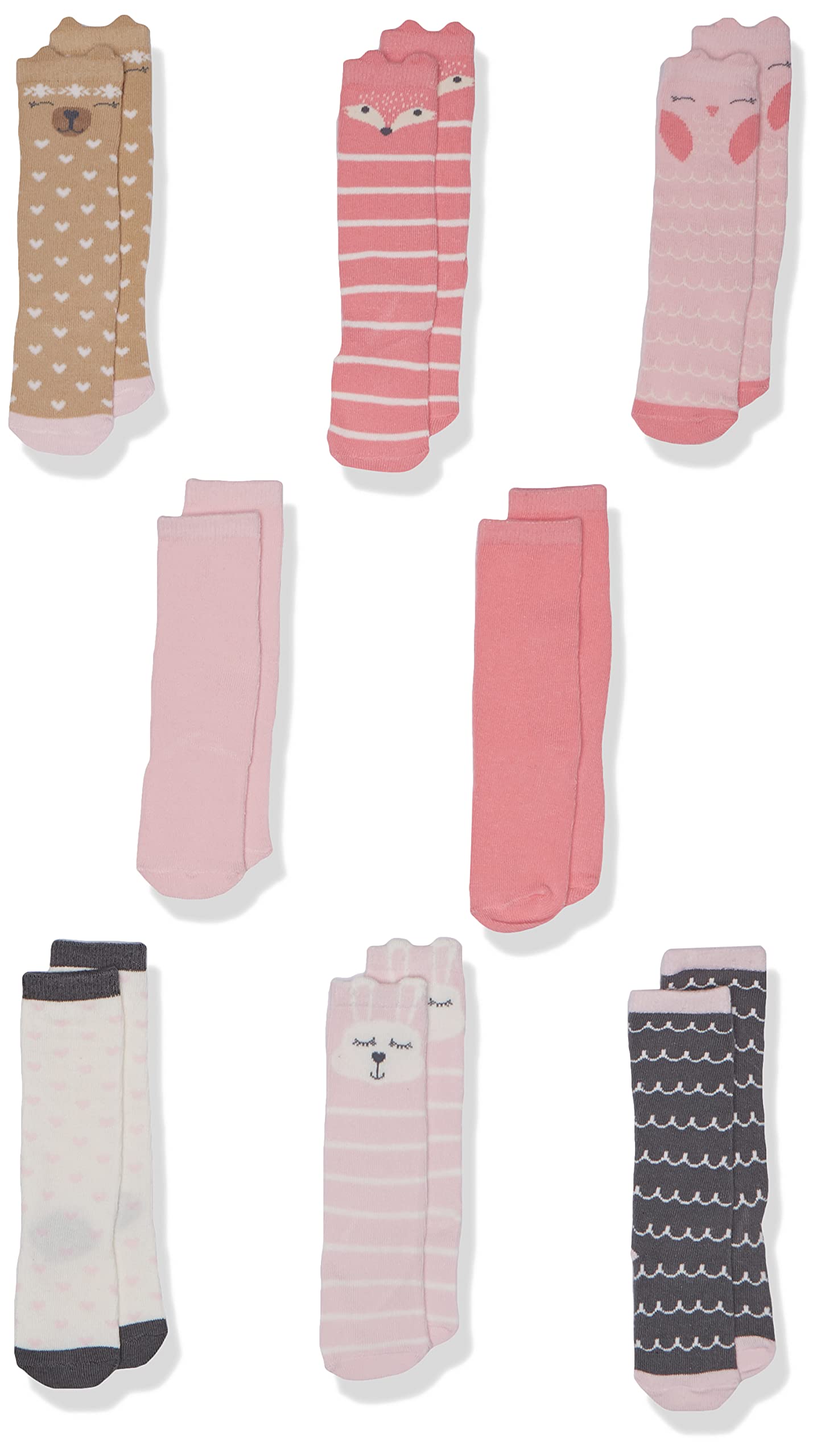 Hudson Baby Baby Girls Cotton Rich Knee-High Casual Socks, Forest Girl, 6-12 Months Us