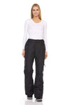 Arctic Quest Womenas Insulated Ski And Snow Pants, Water Resistant Trousers, Black, Medium