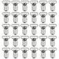 Marrywindix 25Pcs 1' Pacifier Suspender Clips, Pacifier Clips For Making Pacifier Holders Bib Clips Toy Holder Silver