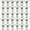 Marrywindix 25Pcs 1' Pacifier Suspender Clips, Pacifier Clips For Making Pacifier Holders Bib Clips Toy Holder Silver