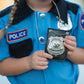 Dress Up America Police Badge for Kids - Pretend Play PD Badge with Chain & Belt Clip
